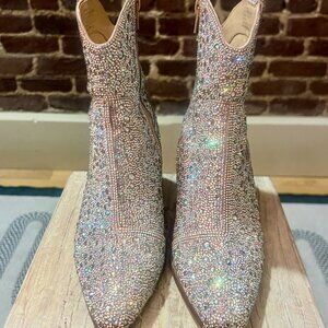 Betsey Johnson Emory Rhinestone Western Boot